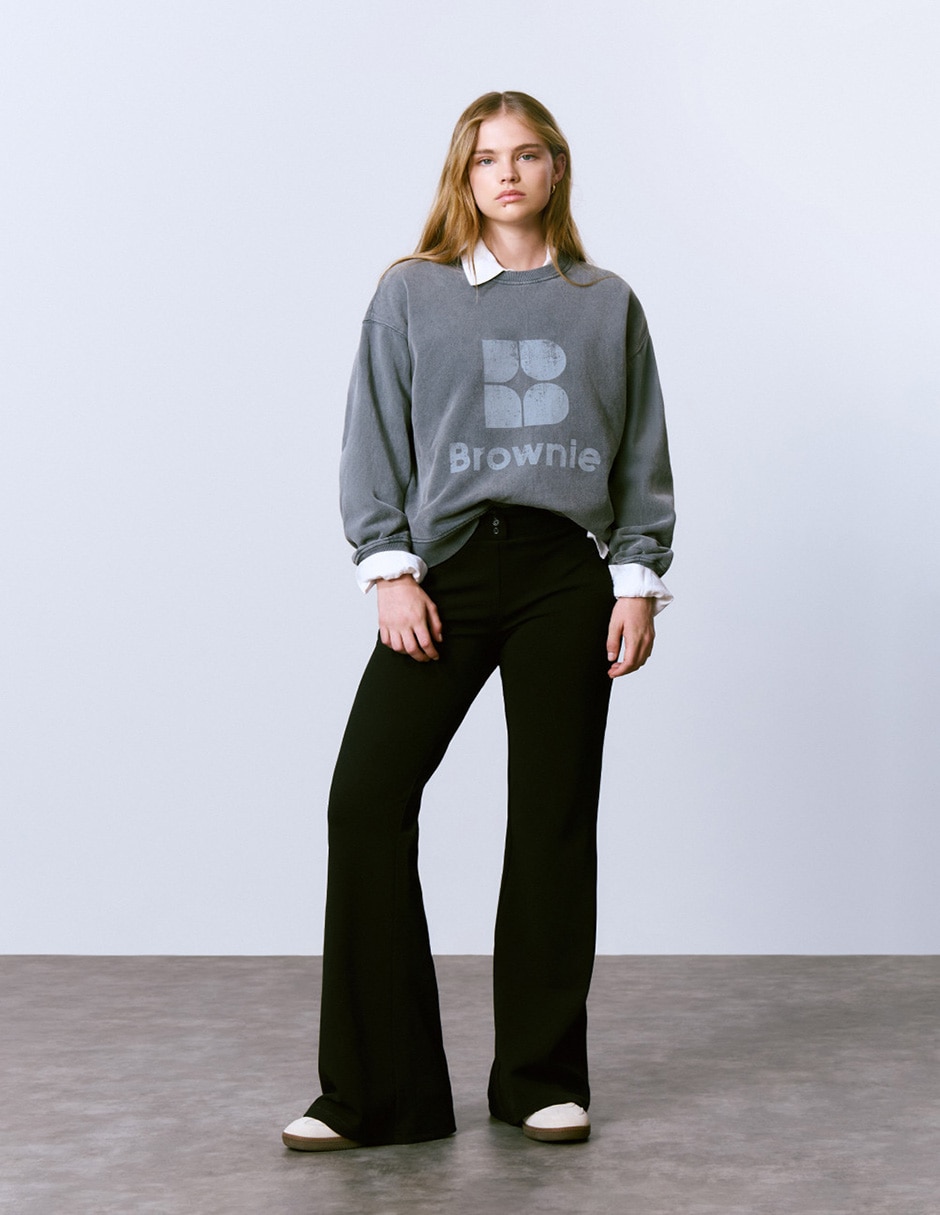 Pantalón de vestir amplio para mujer 2