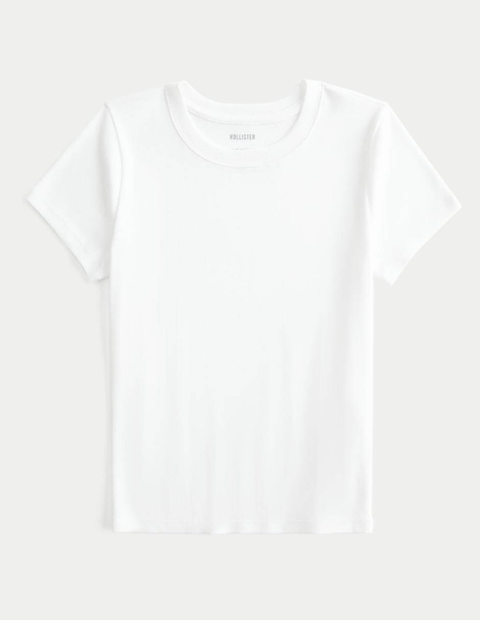 Playera manga corta cuello redondo para mujer