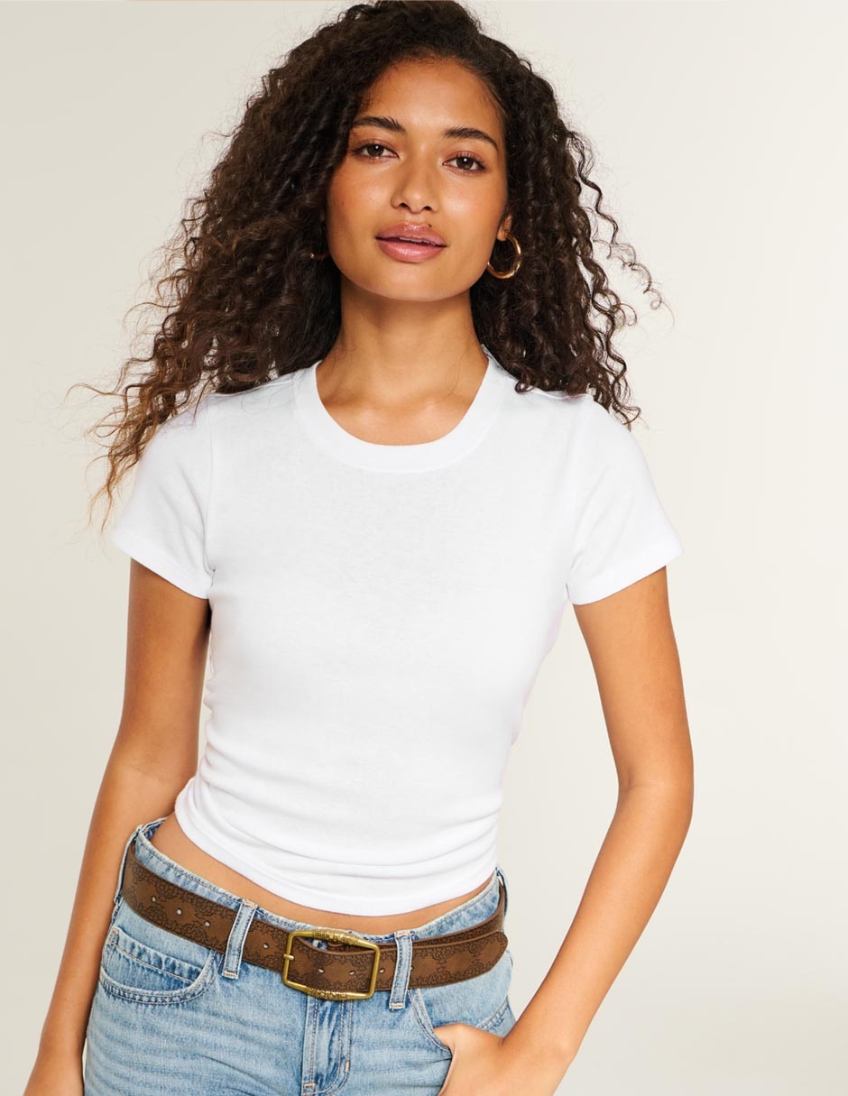 Playera manga corta cuello redondo para mujer 2