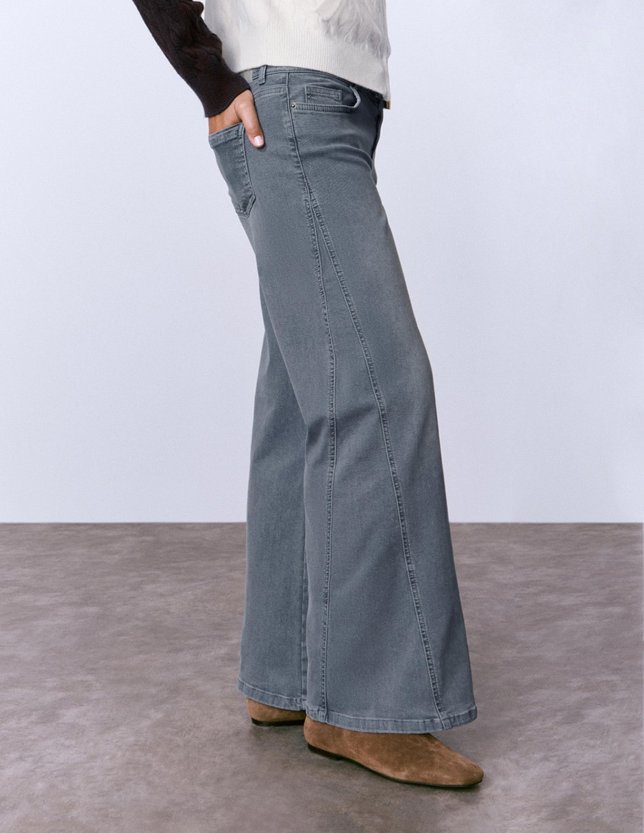Jeans straight cintura media para mujer 3