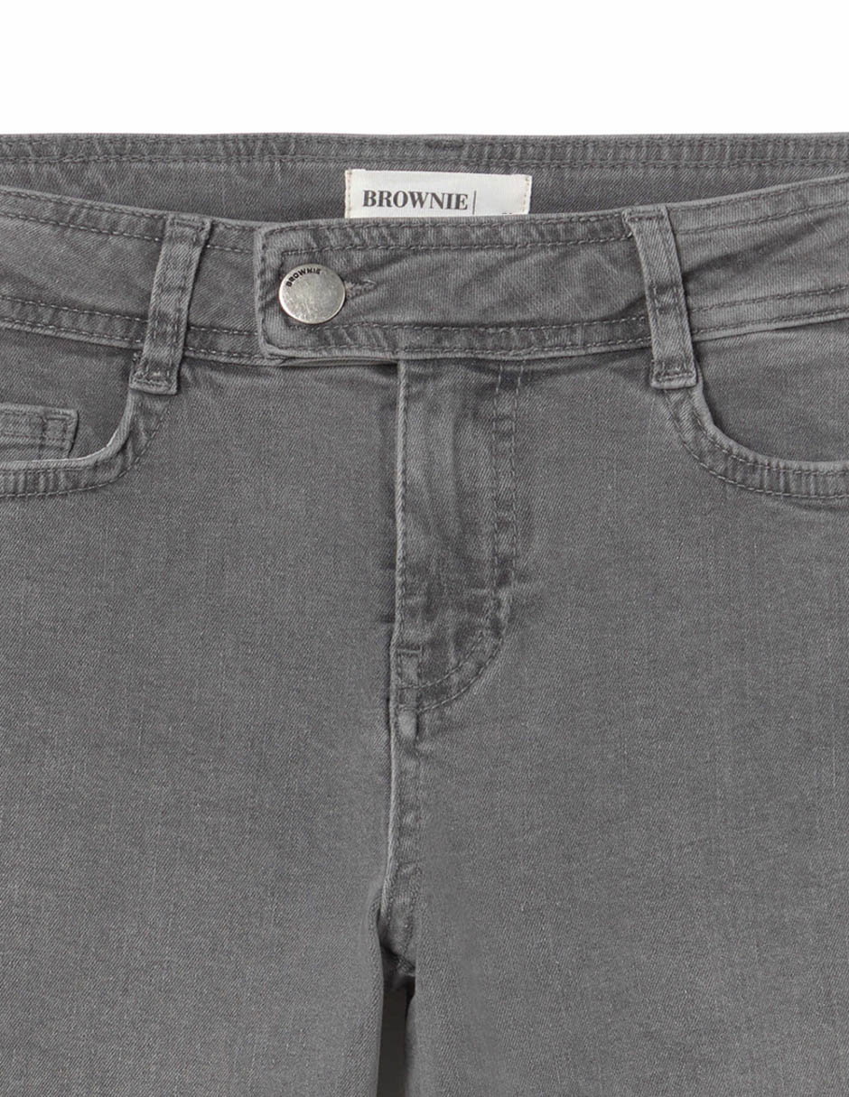 Jeans straight cintura media para mujer 5