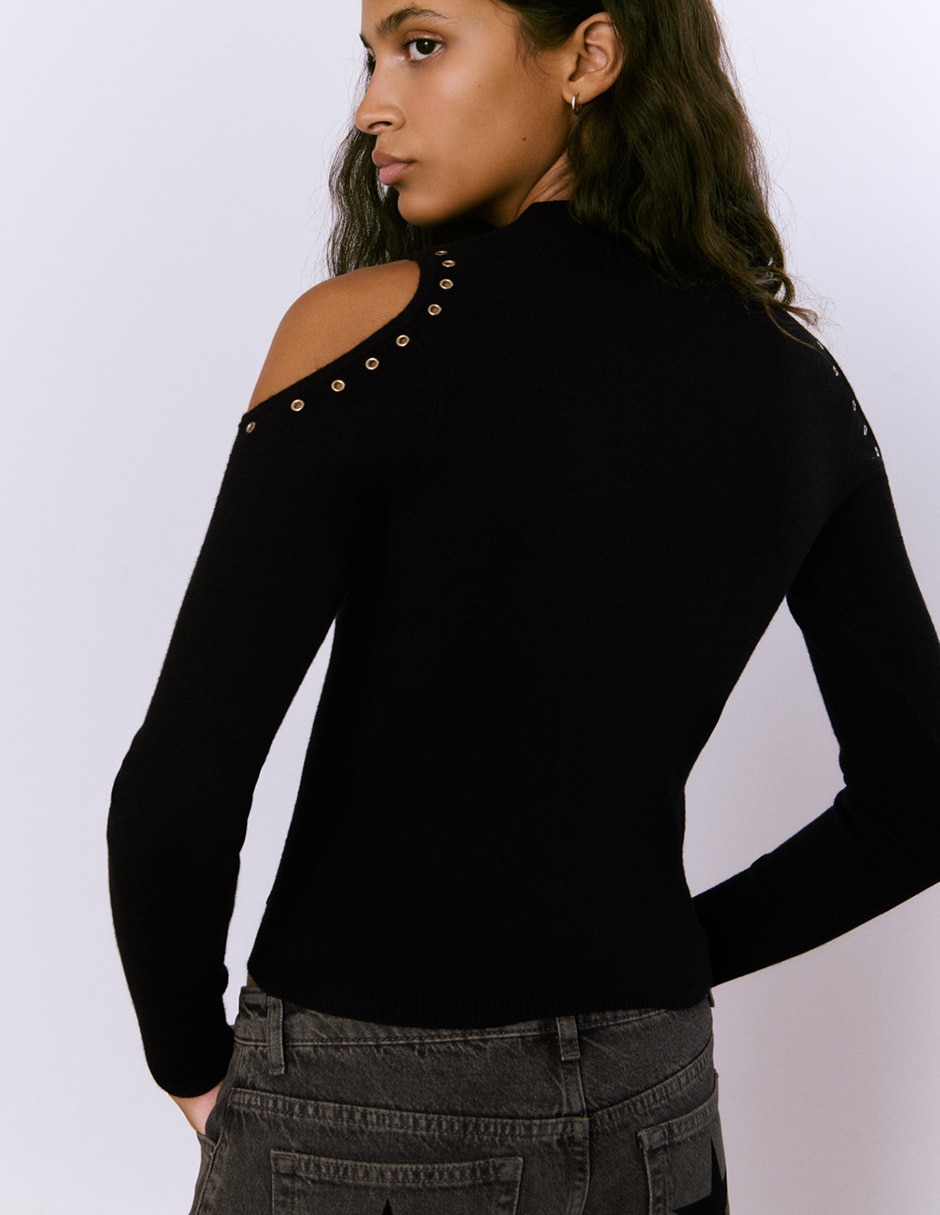 Suéter cuello redondo para mujer 4