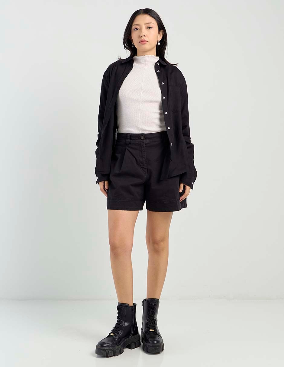 Blusa camisera manga larga para mujer 2