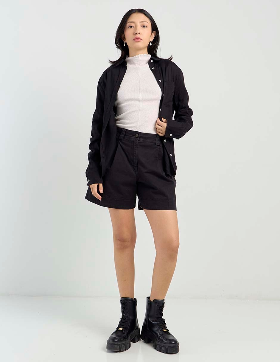 Blusa camisera manga larga para mujer 3