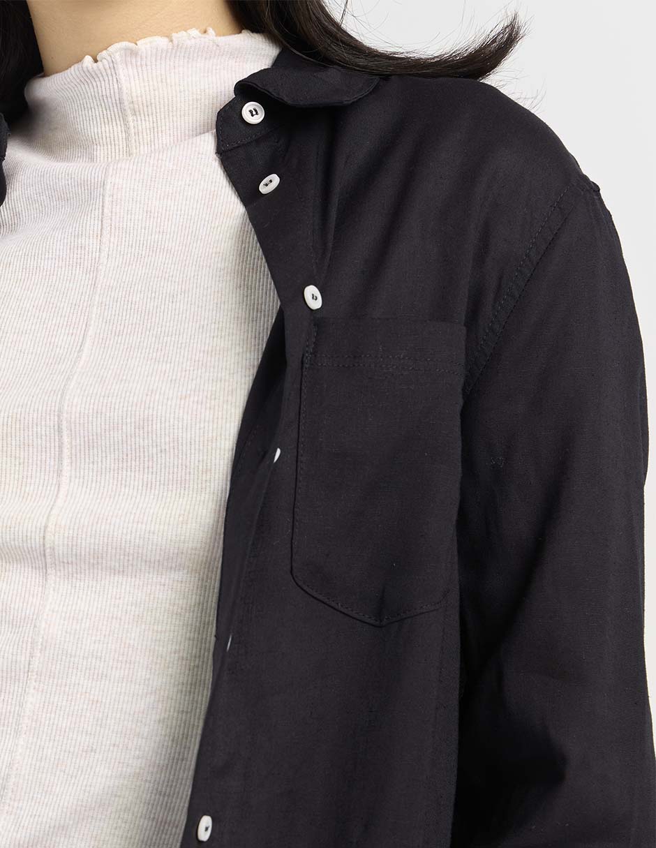 Blusa camisera manga larga para mujer 4