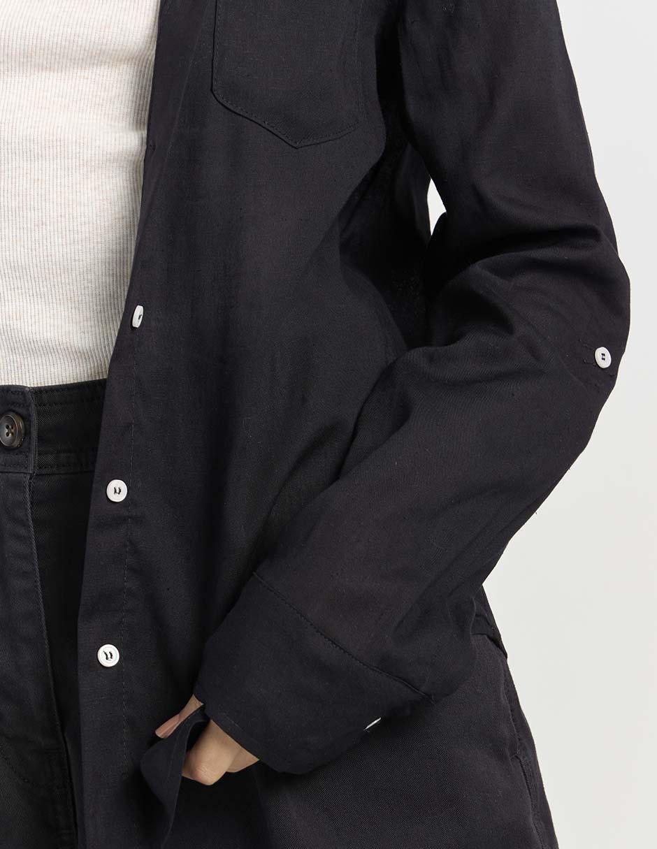 Blusa camisera manga larga para mujer 5