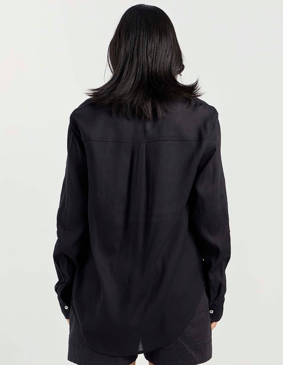 Blusa camisera manga larga para mujer 7