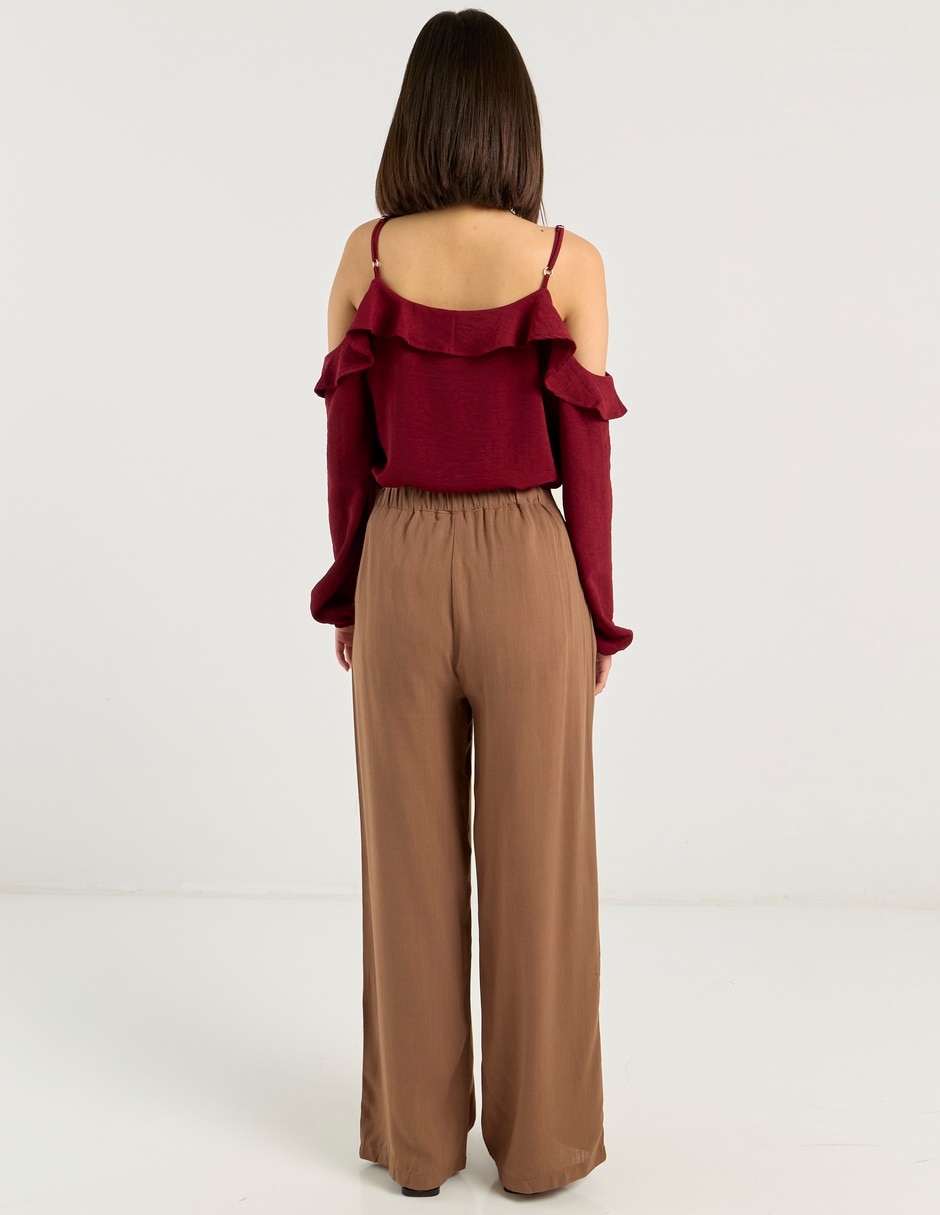 Pantalón relaxed wide leg para mujer 6
