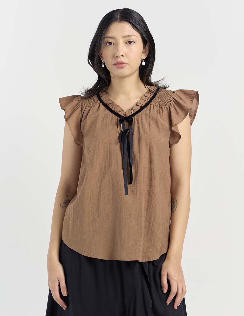 Blusa manga corta para mujer