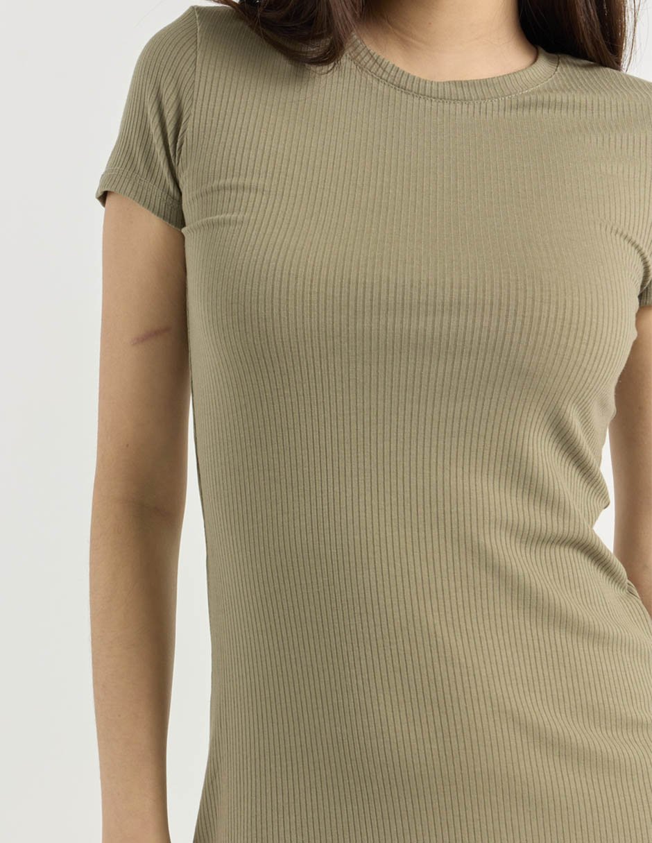 Vestido corto casual Coffee Bean para mujer