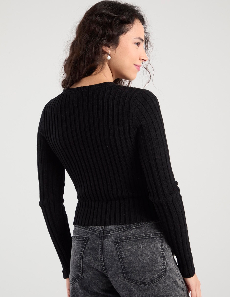 Suéter cuello redondo para mujer 2