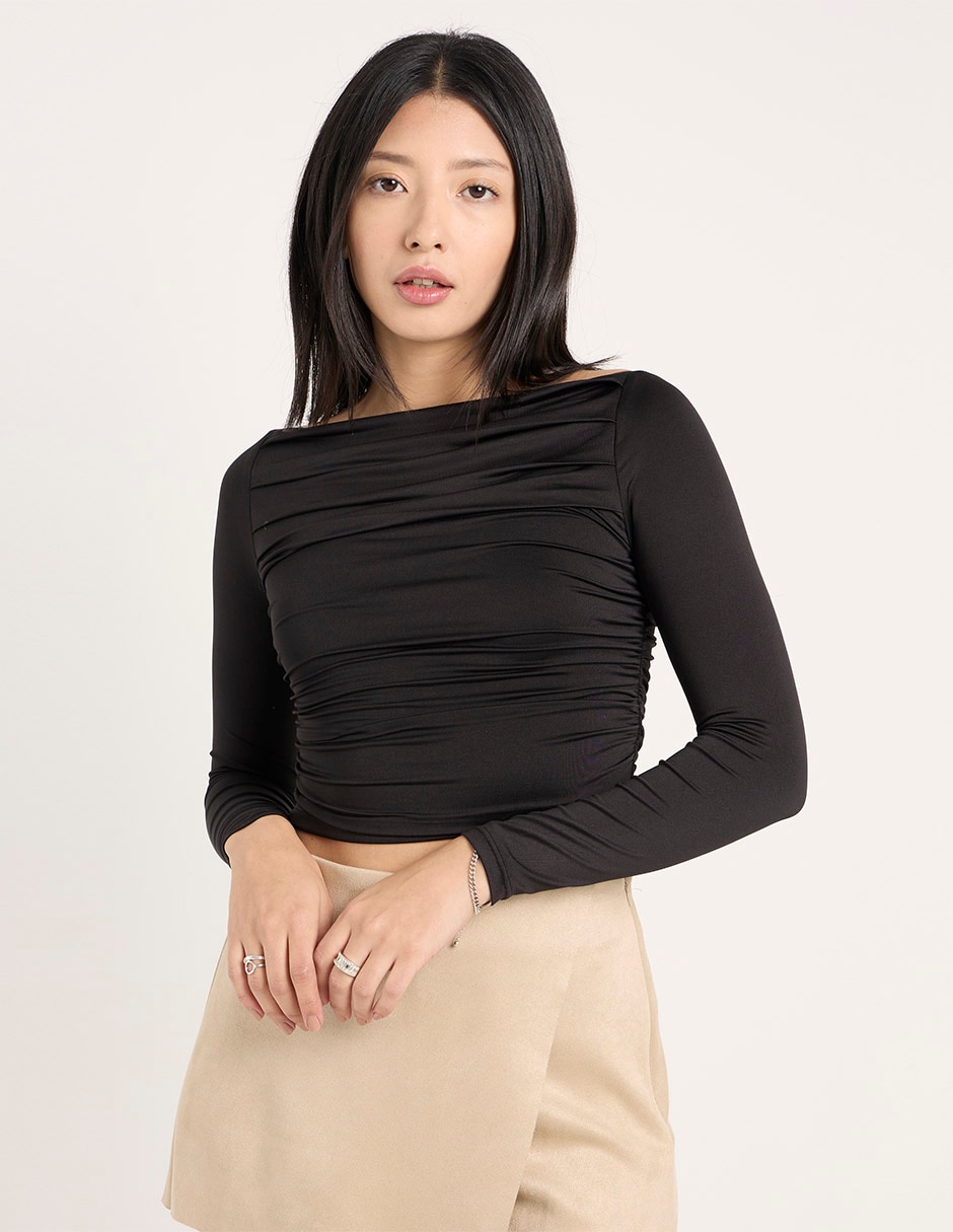 Blusa manga larga para mujer