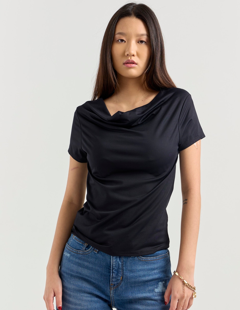 Blusa manga corta para mujer