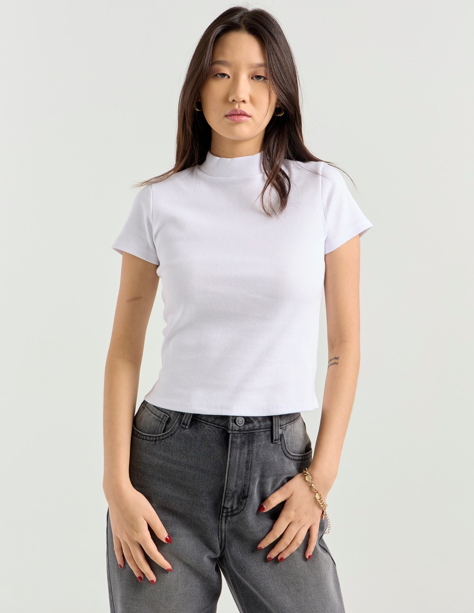 Blusa manga corta para mujer