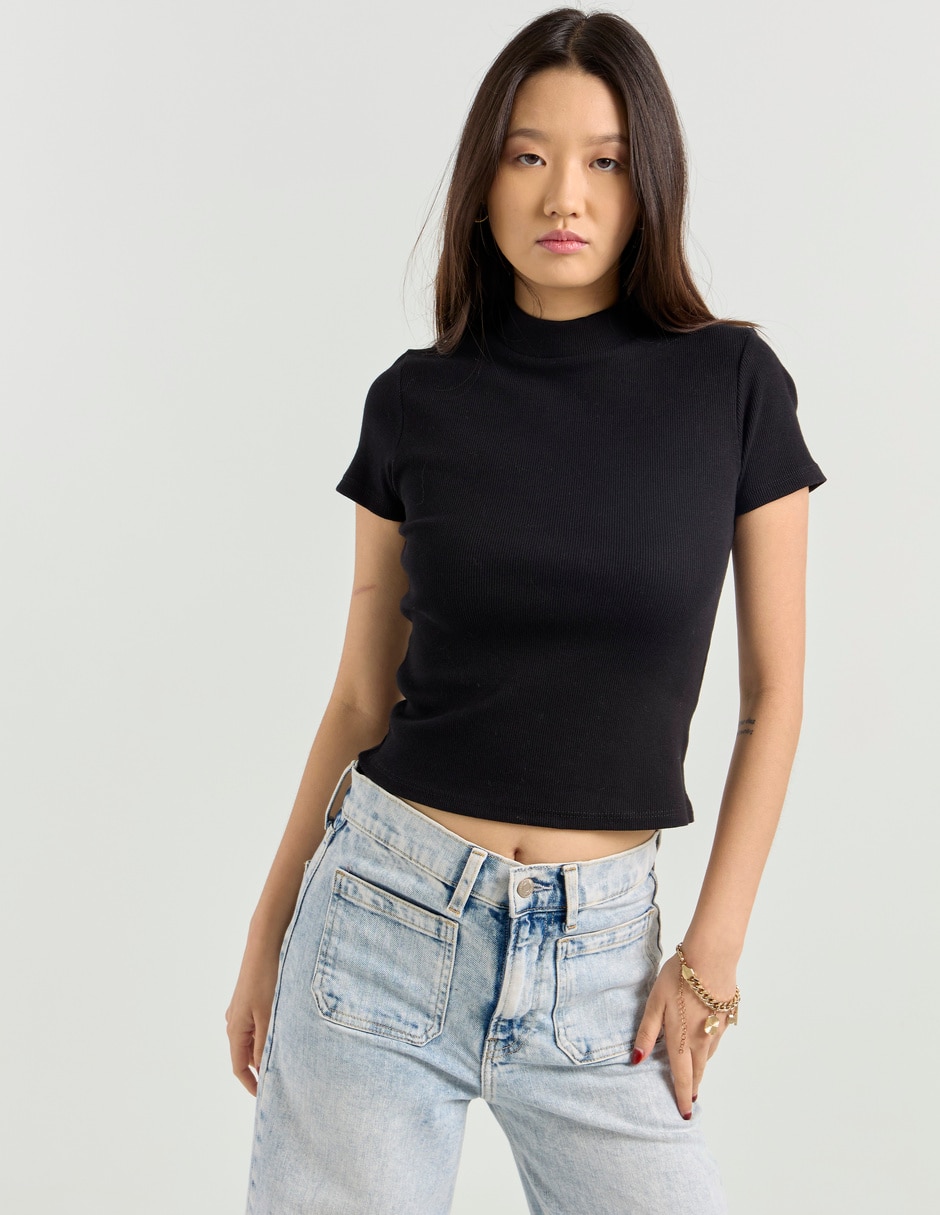 Blusa manga corta para mujer
