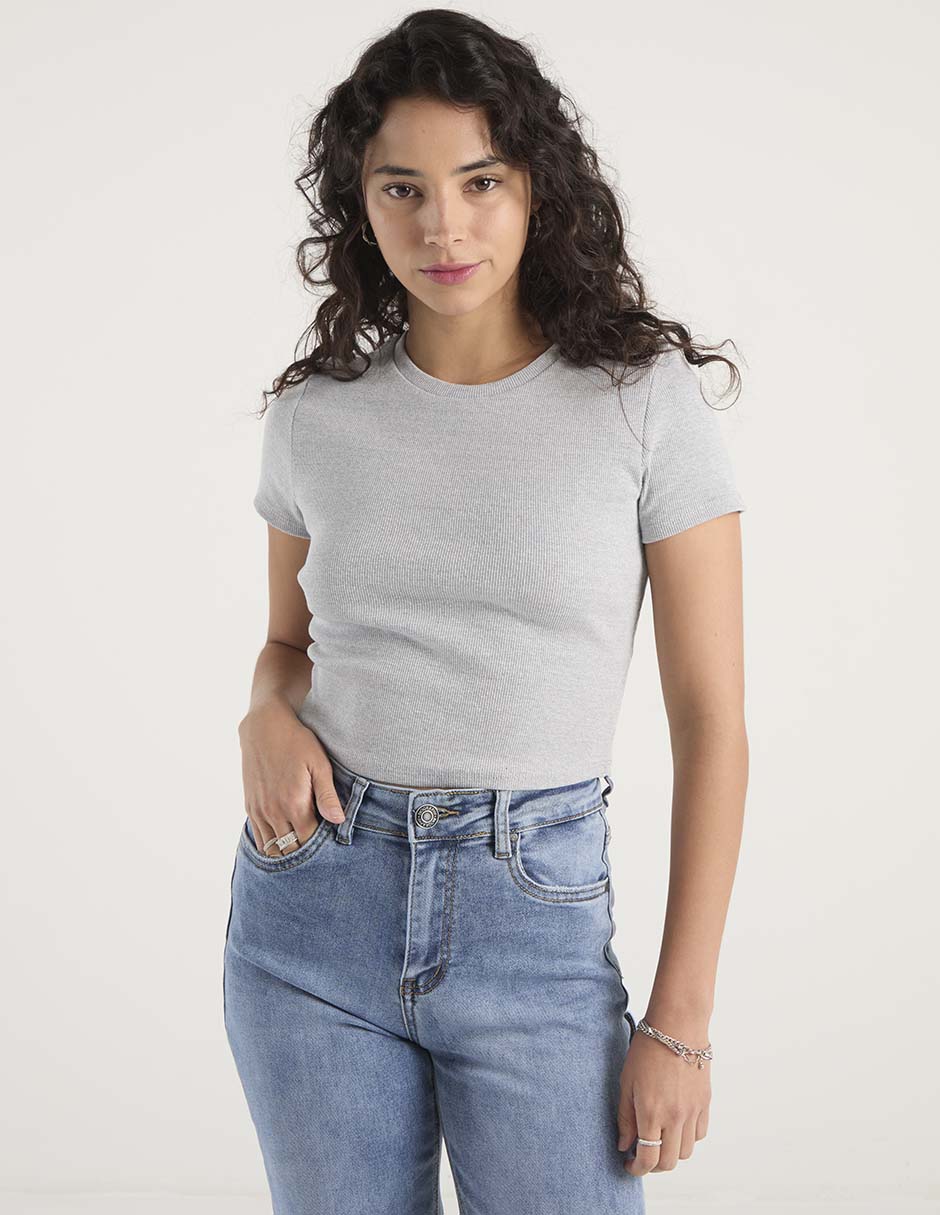 Blusa manga corta para mujer