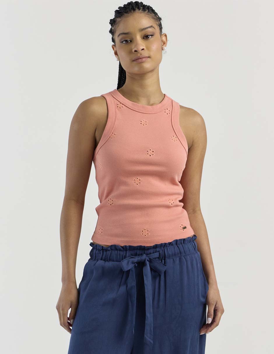 Top cuello redondo