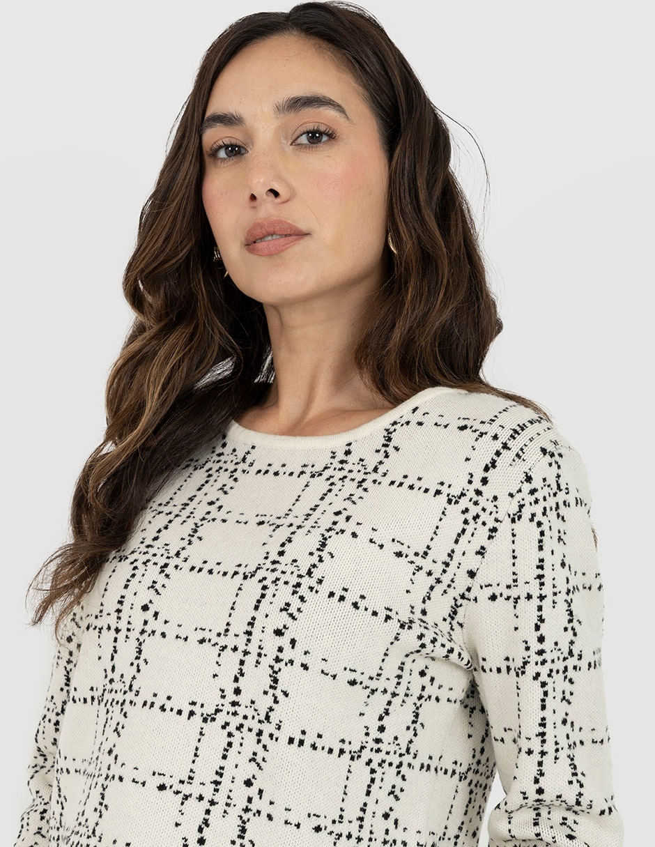 Suéter cuello redondo para mujer 4