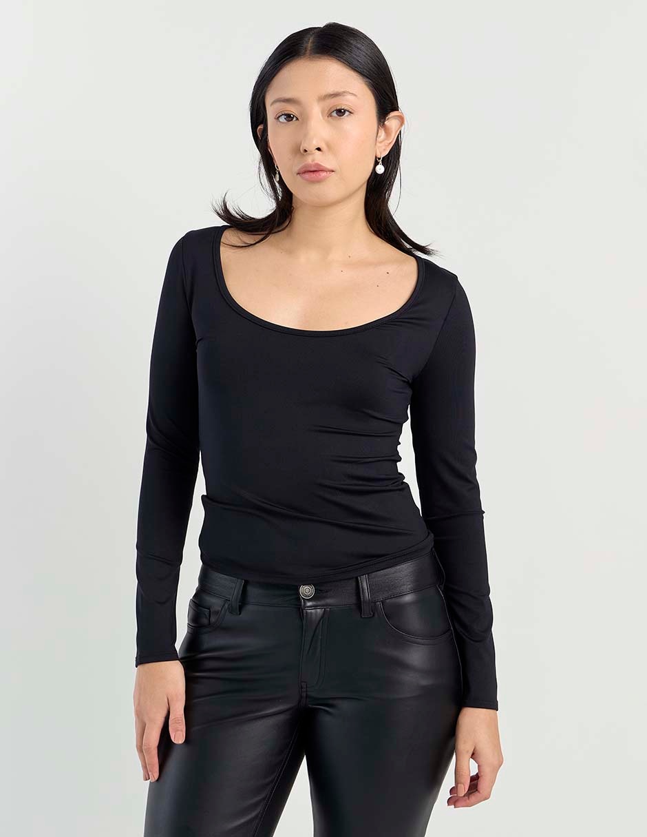 Blusa manga larga para mujer
