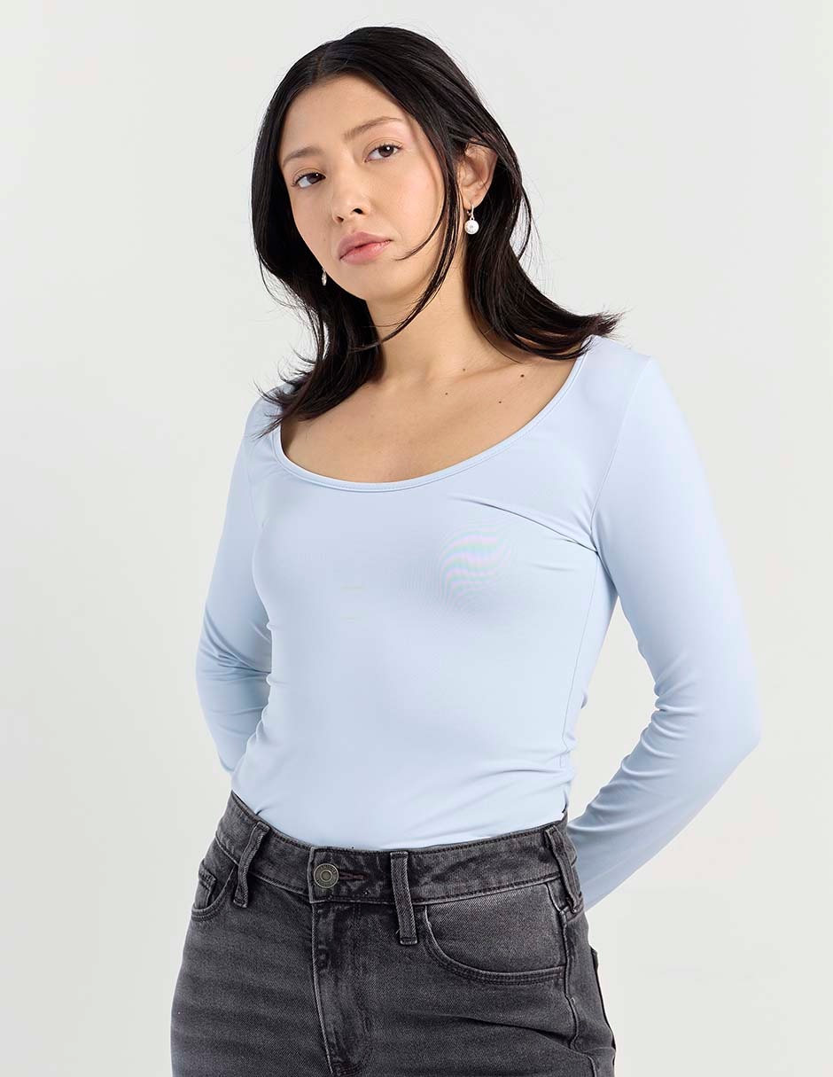 Blusa manga larga para mujer