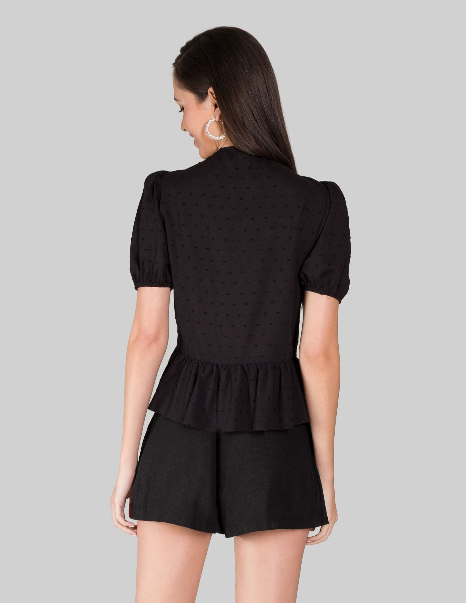 Blusa manga corta para mujer 4