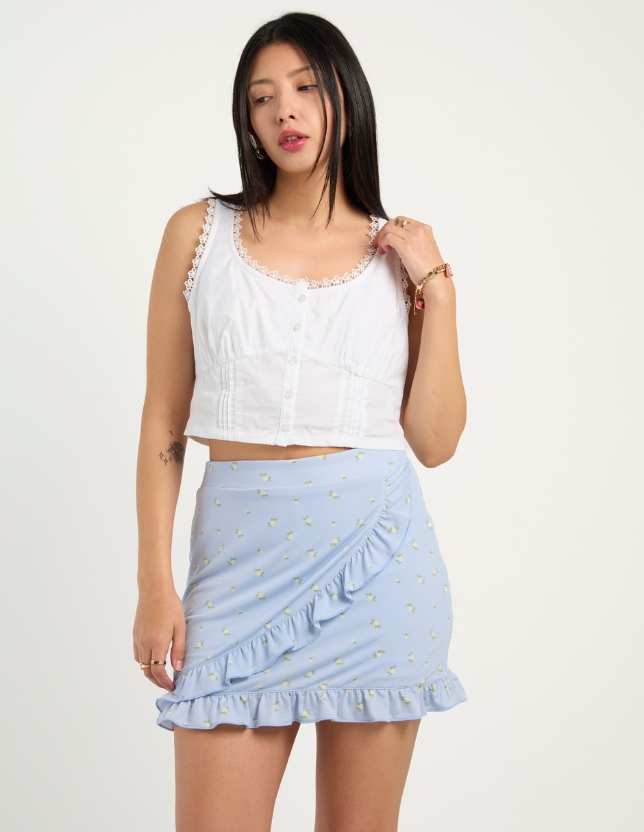 Falda mini a la cintura 2