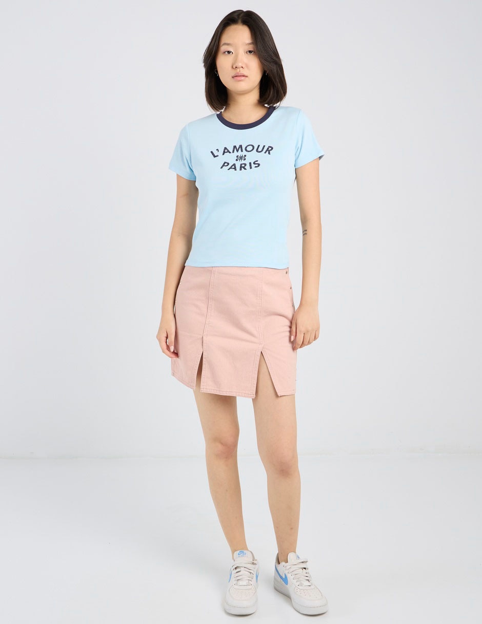 Playera manga corta cuello redondo para mujer 3
