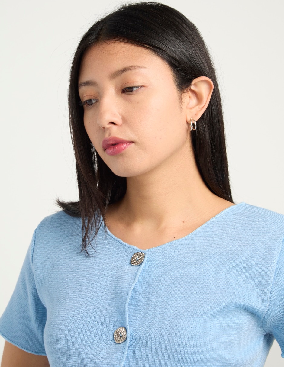 Blusa manga corta para mujer 4