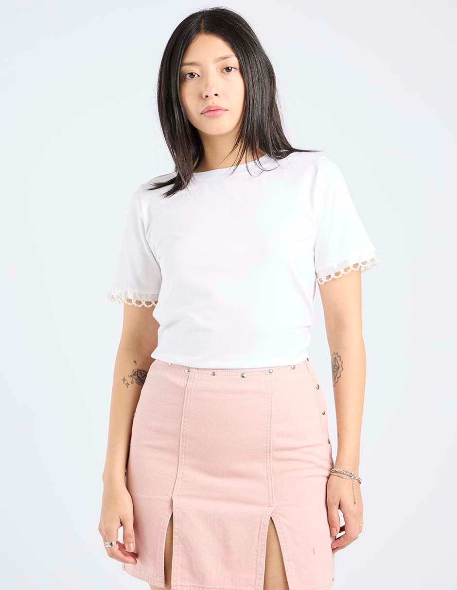 Blusa manga corta para mujer