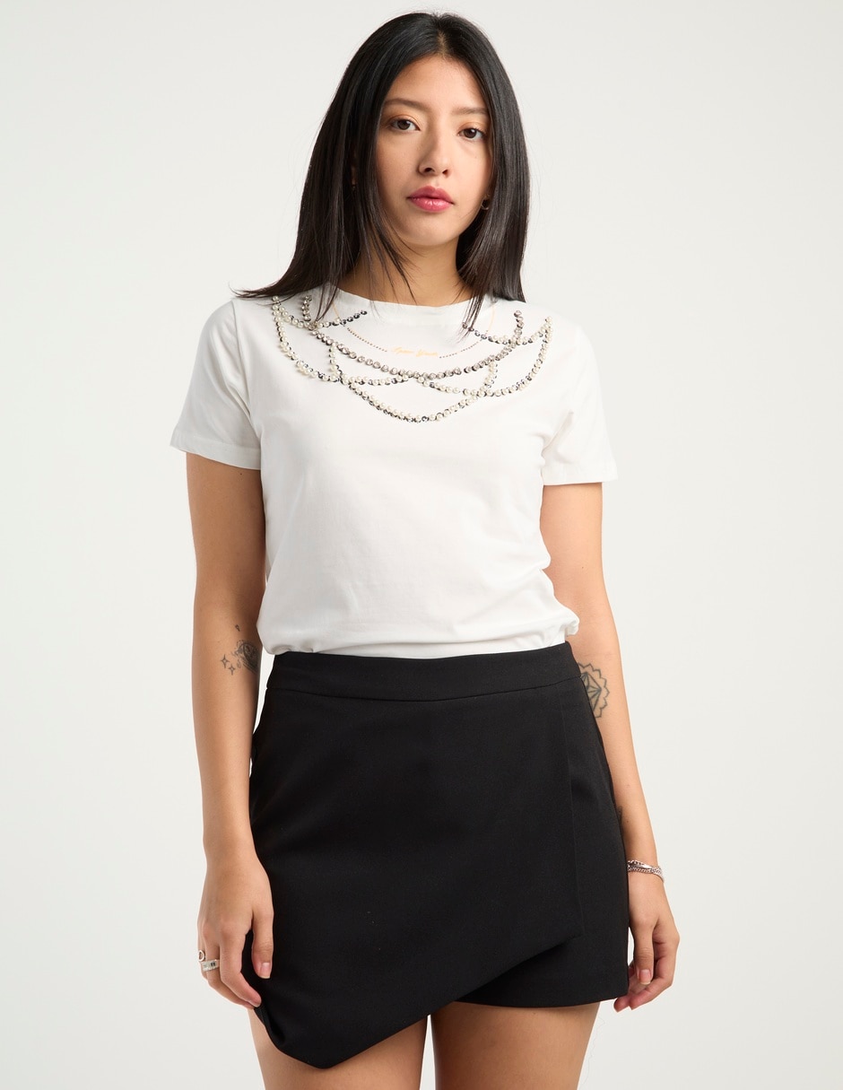 Playera manga corta cuello redondo para mujer 2