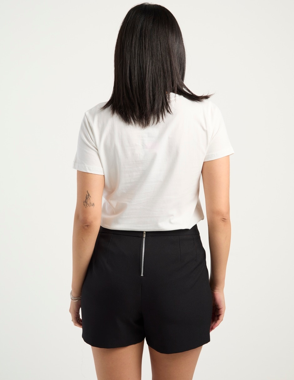 Playera manga corta cuello redondo para mujer 6