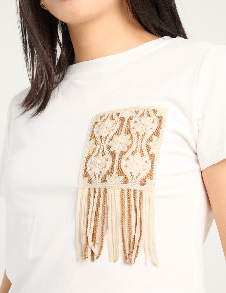 Playera manga corta cuello redondo para mujer 5