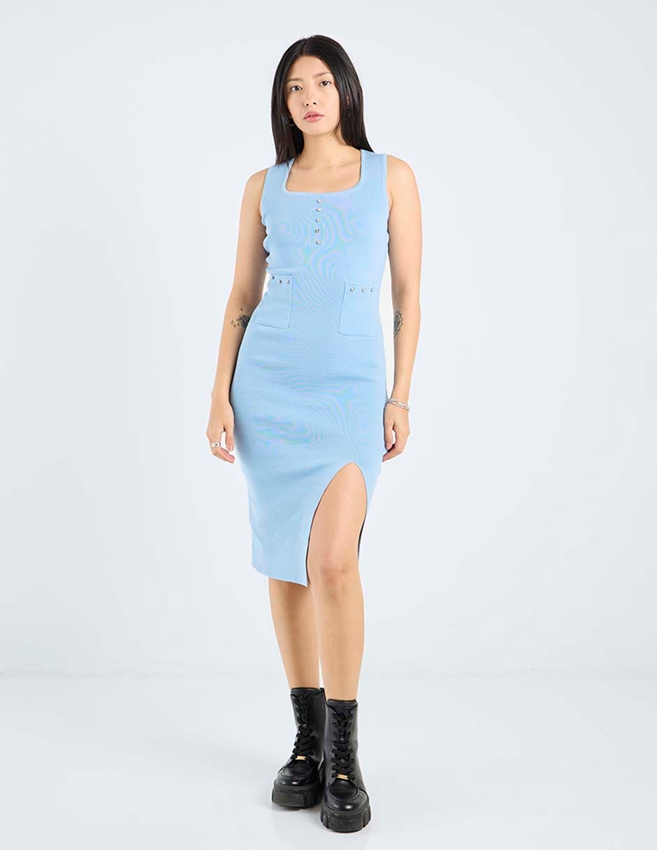 Vestido a la rodilla casual para mujer 2
