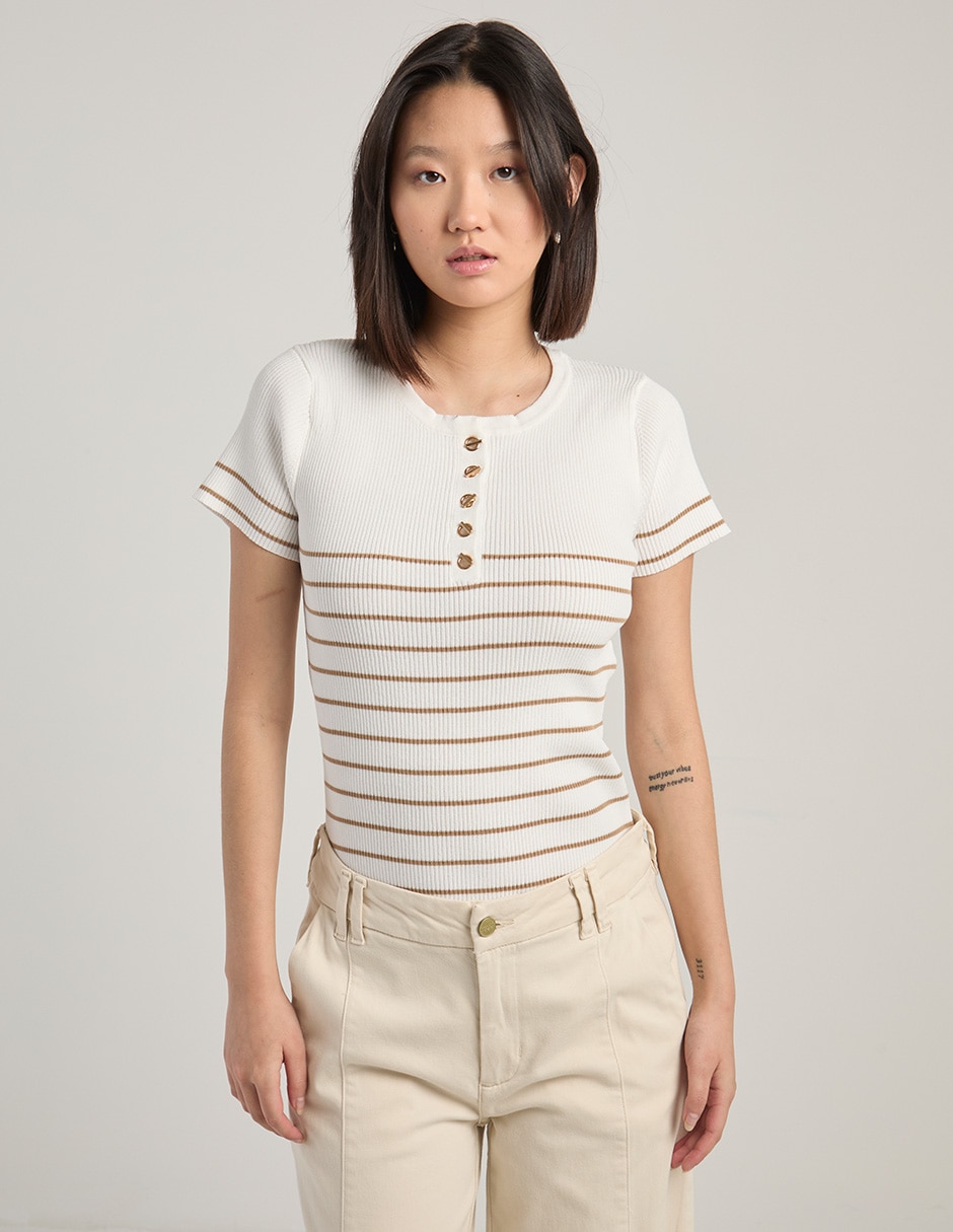 Blusa manga corta para mujer