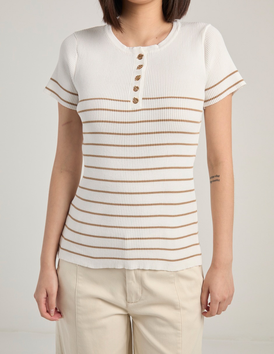 Blusa manga corta para mujer 7