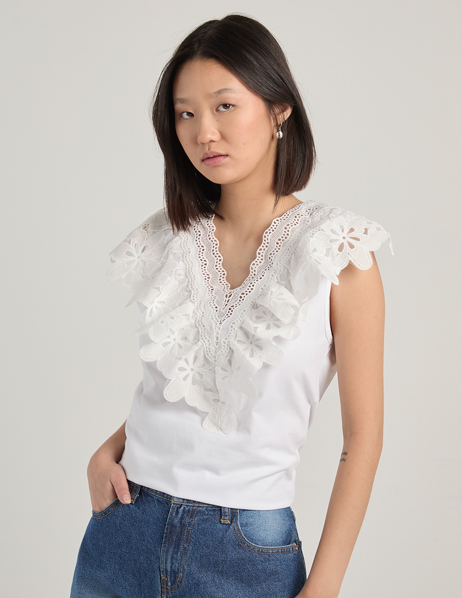 Blusa manga corta para mujer 2