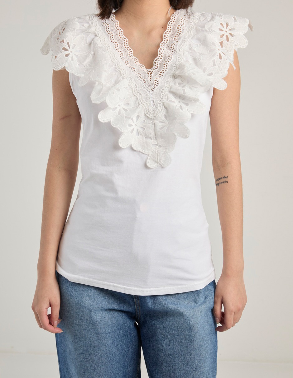 Blusa manga corta para mujer 7