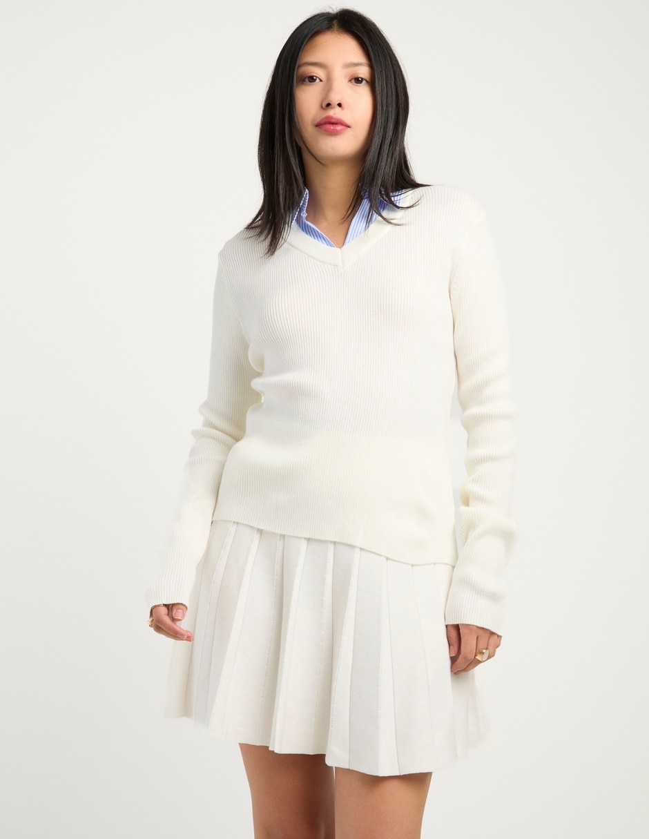 Blusa camisera manga larga para mujer