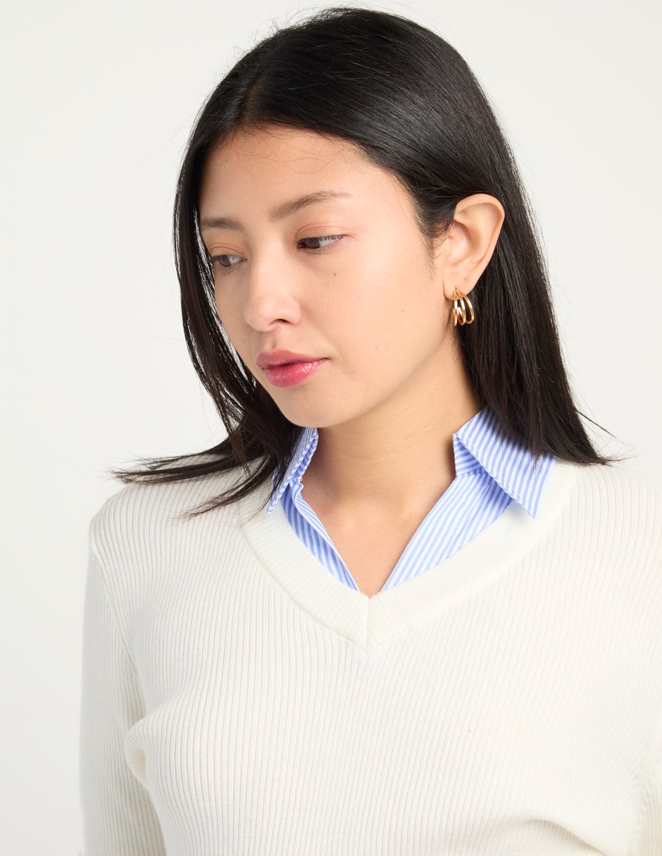 Blusa camisera manga larga para mujer 4