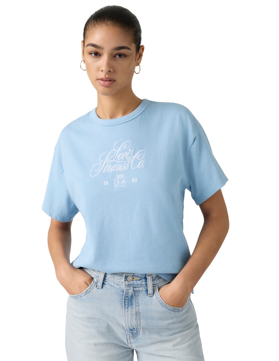 Playera manga corta cuello redondo para mujer 3