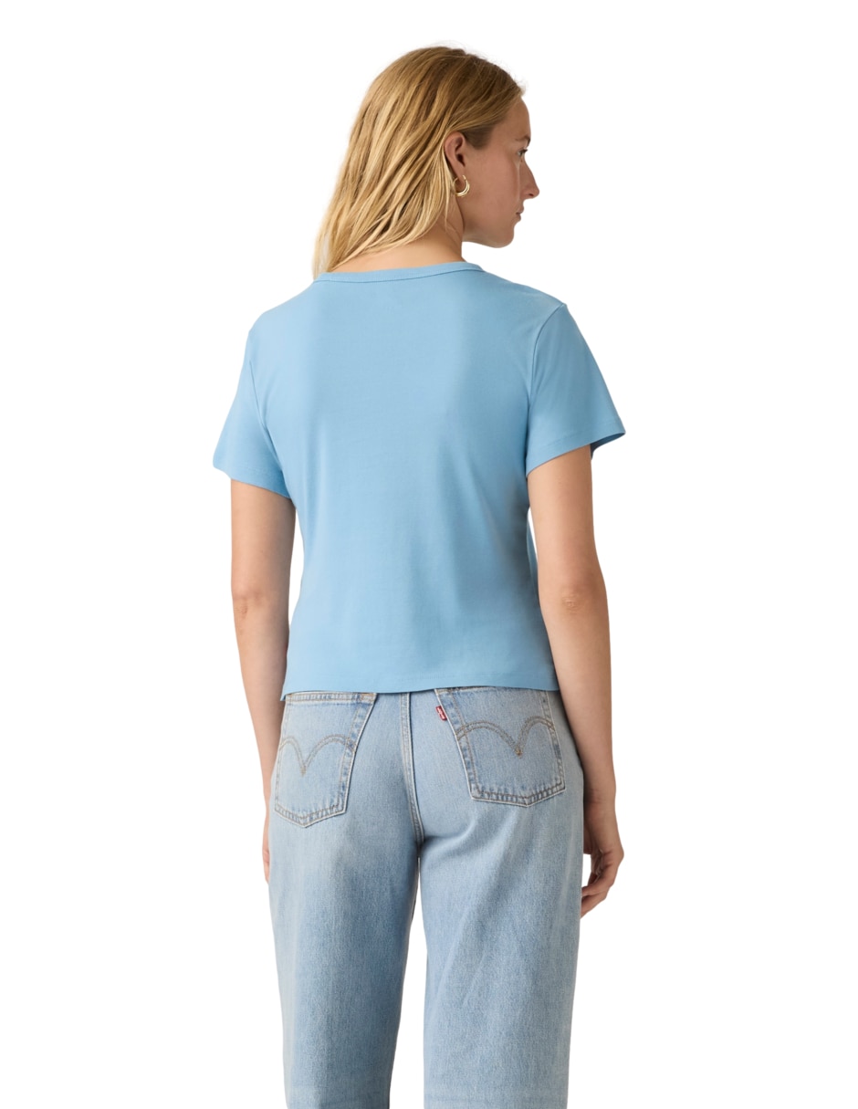 Playera manga corta cuello redondo para mujer 2