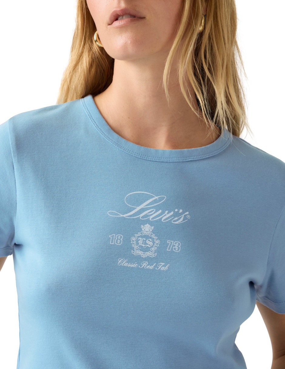 Playera manga corta cuello redondo para mujer 4