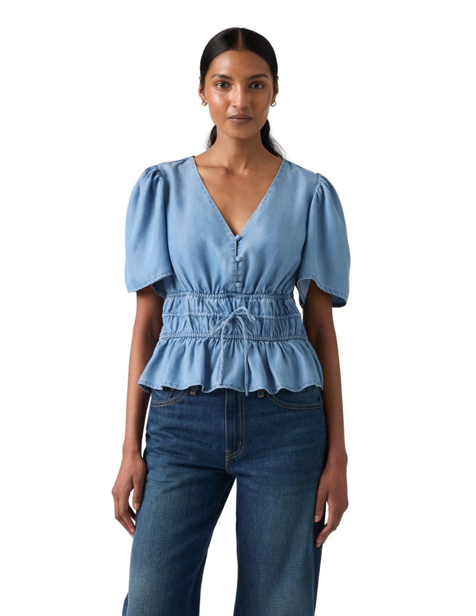 Blusa manga corta para mujer