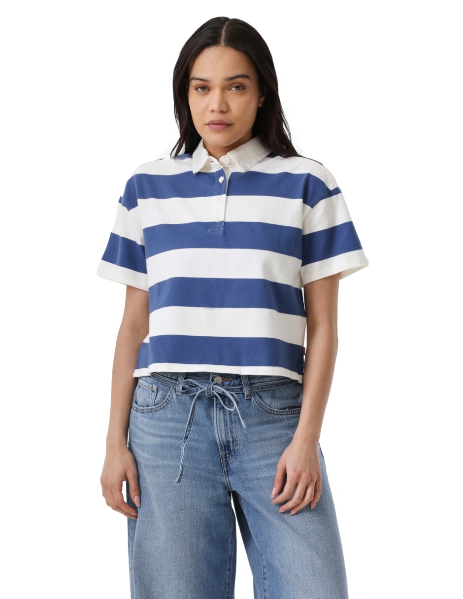 Playera tipo polo para mujer