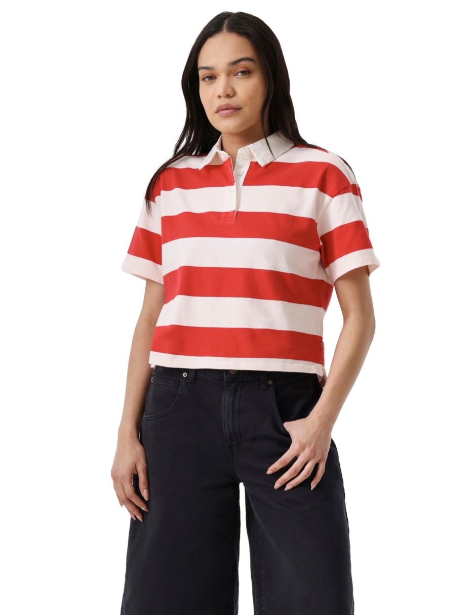 Playera tipo polo para mujer
