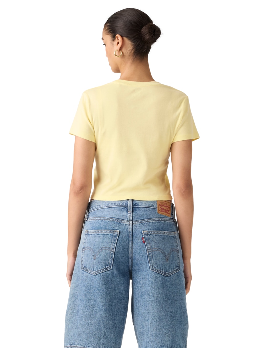 Playera manga corta cuello redondo para mujer 2