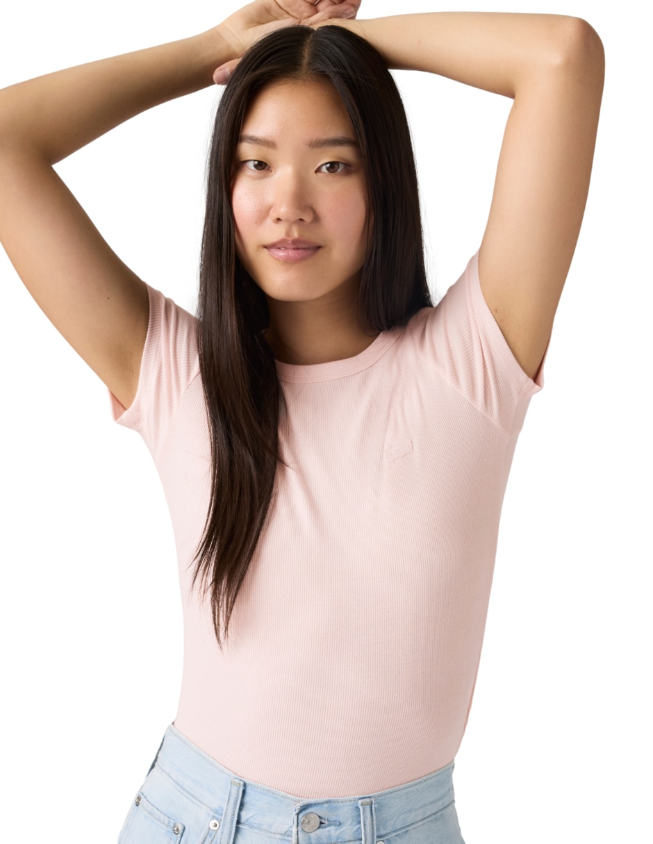 Playera manga corta cuello redondo para mujer 3