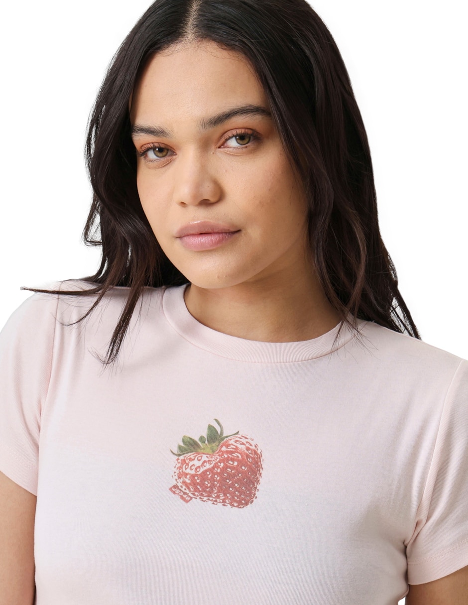 Playera manga corta cuello redondo para mujer 6