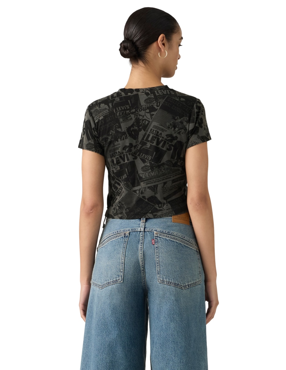 Playera manga corta cuello redondo para mujer 2