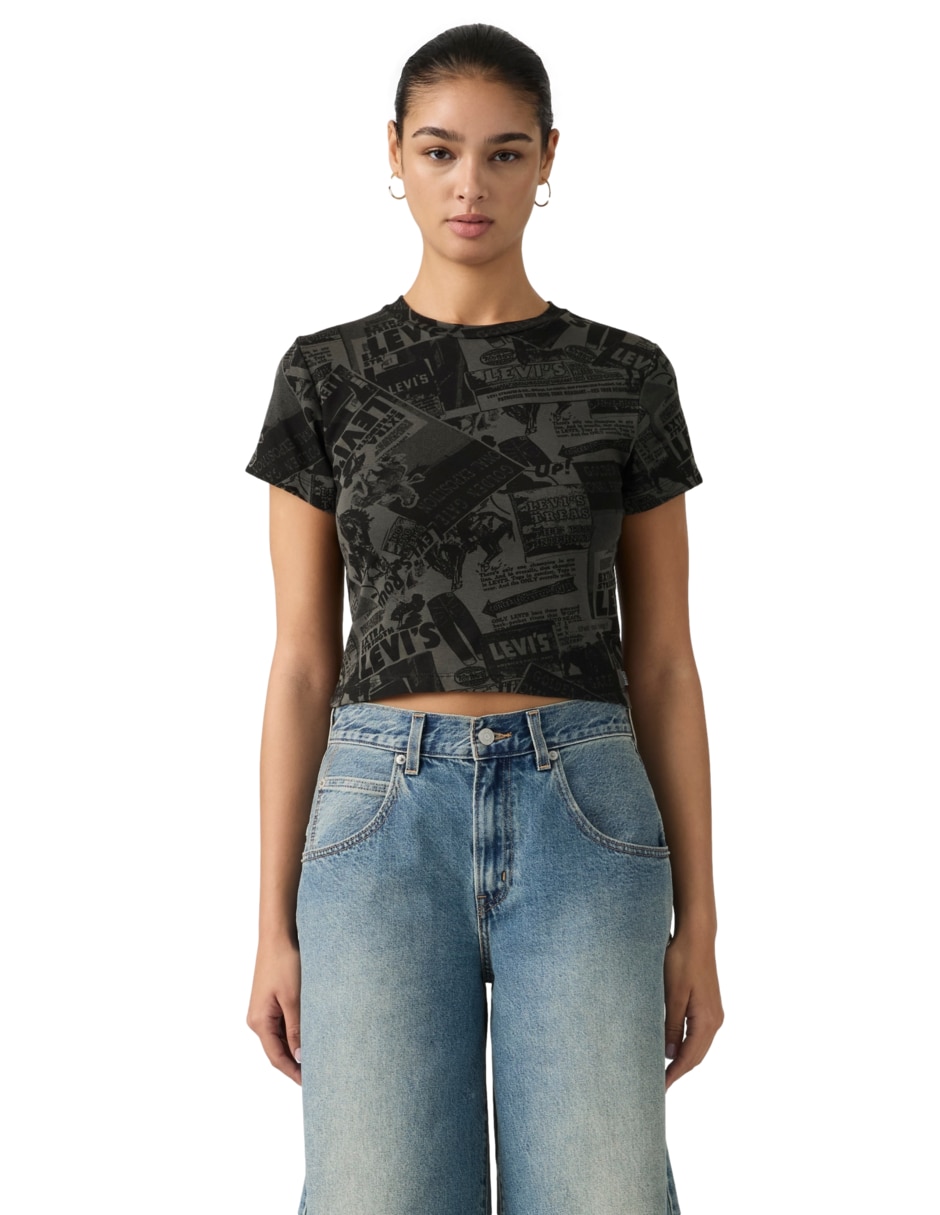 Playera manga corta cuello redondo para mujer 3